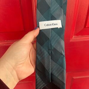 Calvin Klein Men's Tie Blue Black Formal Black Tie Wedding Business Office